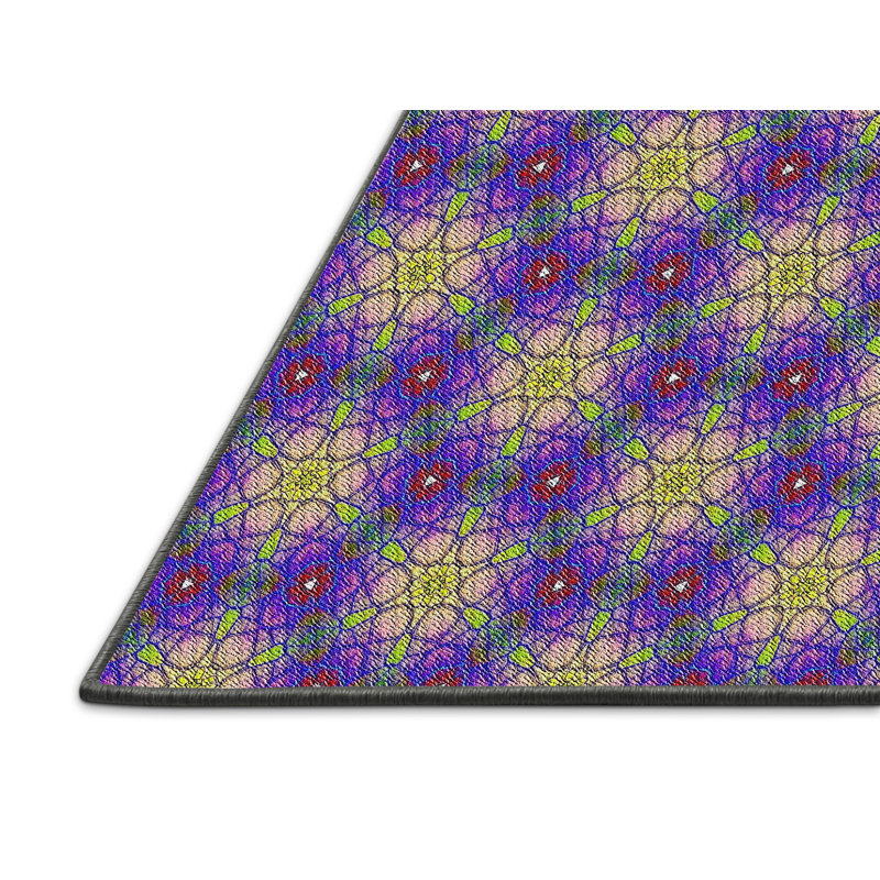 Mauve Tapis décoratif, Rectangle 5 pi x 7 pi