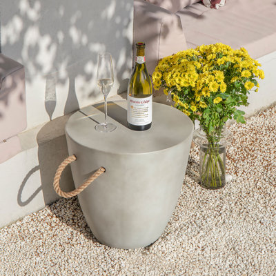 Ahvianna Round Outdoor Side Table , 17'' in. W 17'' in. D
