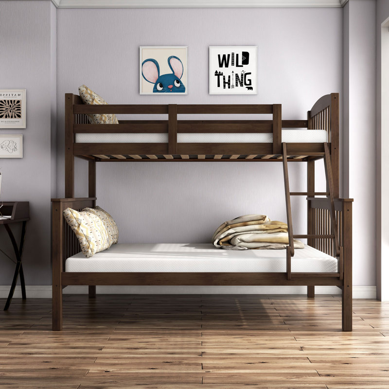 Kearie Twin over Full Standard Bunk Bed, Brown