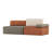 79.9" Modular Color-block Sofa, Flannel Fabric, Removable & Washable Design