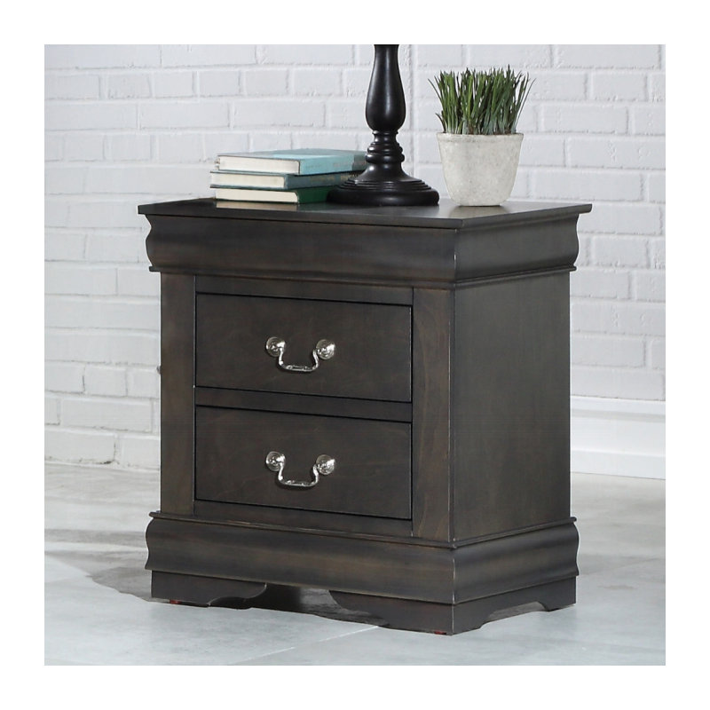 Louis Philippe Nightstand, Gray