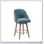 Élégant tabouret de comptoir pivotant avec siège confortable et pieds en bois durables pour les cuisines et les bars modernes-1403144611