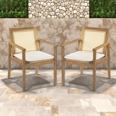 Ensemble de chaises de salle à manger d'extérieur avec coussin