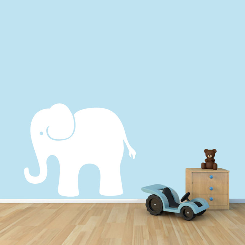 Adhésif décoratif éléphant, Blanc