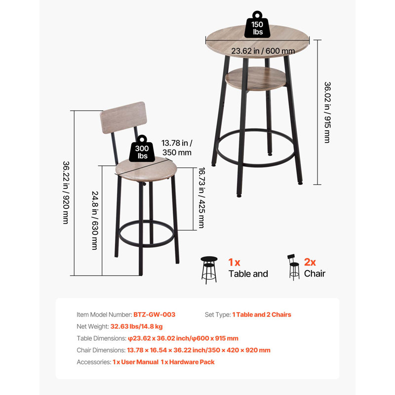 59.99 cm Iron Mini Bar Cabinet