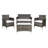 Hokendauqua 4 - Person Patio Conversation Set with Cushions-1608529111