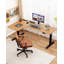 Bureau électrique en L en bois massif à hauteur réglable avec base en métal-837955038
