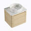 Meuble-lavabo mural de 24 po avec lavabo d'art en céramique, porte à fermeture en douceur et fabrication en contreplaqué durable