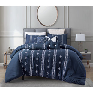 Box Stitch Damask Comforter