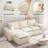 Boneless 107" Modern Cloud Corduroy Sectional Sofa Couches for Living Room, No Assembly Required L-Shaped Boneless Couch with Ottoman-648523057