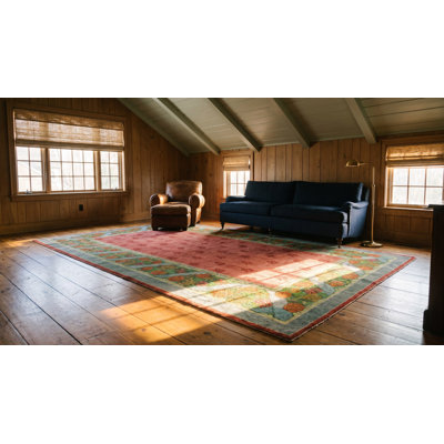 Tapis antique en laine de grande taille Donegal - Arts & Crafts