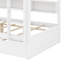 Lit superposé avec lit gigogne et tablettes de rangement intégrées, lit superposé en bois peu encombrant-1823852782-1823852781