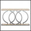 Console industrielle de 55 po - Canapé d'entrée long et étroit avec structure en métal géométrique et plateau en bois gris rétro