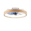 Ventilateurs de plafond de 20 po avec lumières et télécommande, ventilateur DEL encastré moderne à intensité variable 3000-6500K, 6 vitesses, moteur à courant continu silencieux pour le salon, la chambre à coucher, la cuisine - bois et blanc mat