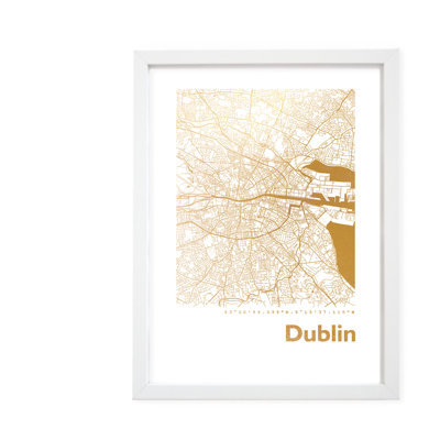 Dublin Map - Single Picture Frame Print