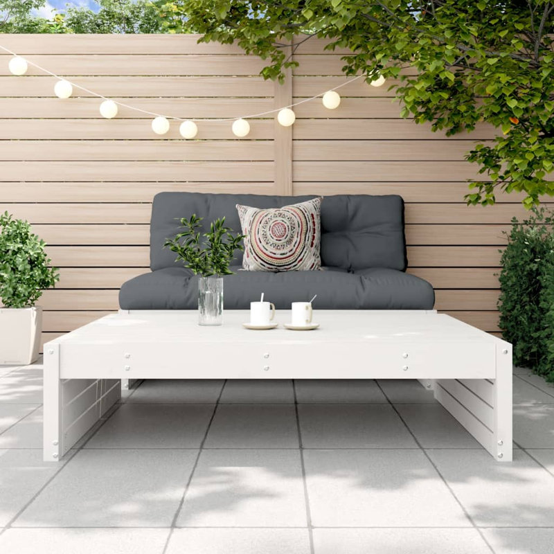 Fredrico Outdoor Ottoman, White