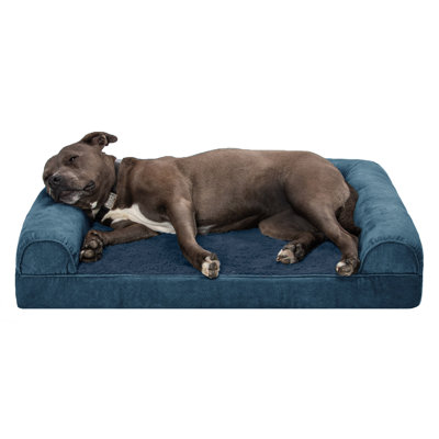 Quilted Orthopedic Bolster Sofa Pet Bed