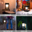 7.4" Integrated Dimmable LED Solar Outdoor Lantern - IP44 Waterproof Battery Powered Lamp for Patio Camping-91990677