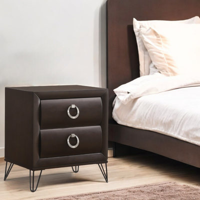 Mobilier de chambre à coucher foncé avec finition merlot foncé | Idée de cadeau