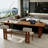 Light-walnut Rectangular Solid Wood desk-1400019437