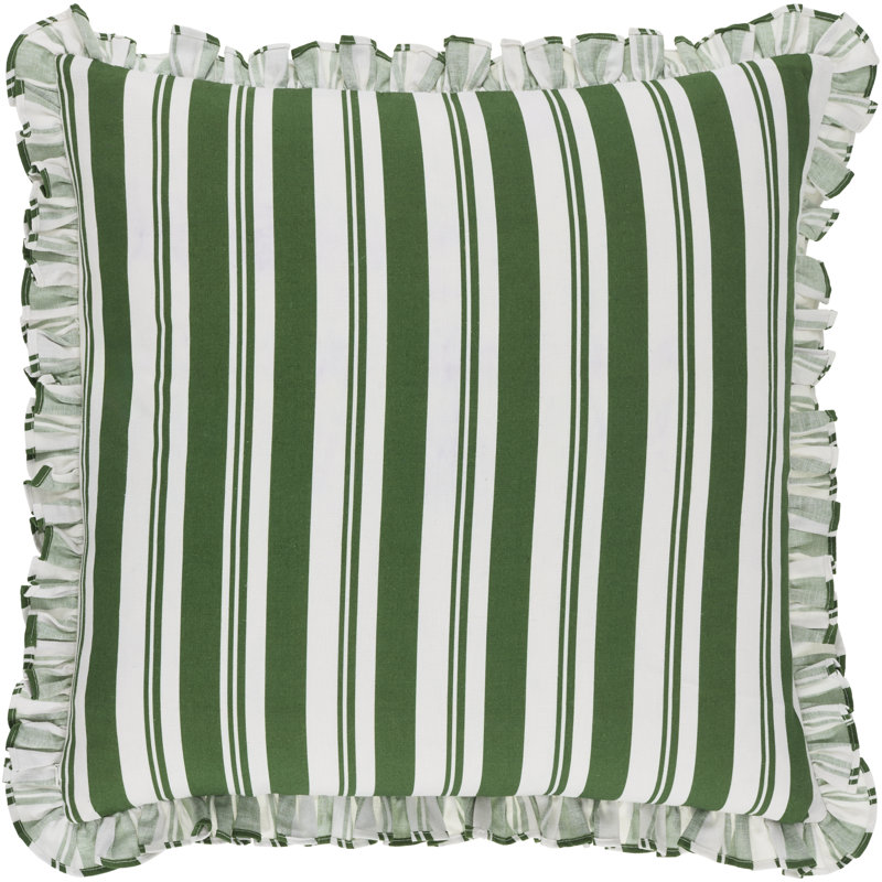 Coussin Aneatra, 20 po x 20 po, Housse de coussin seulement - sans coussin, Rayures noires