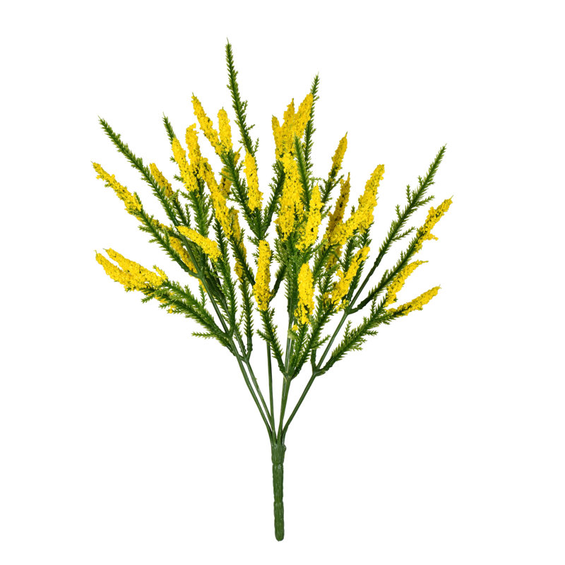 Artificial 13" Blazing Star Bush, Yellow