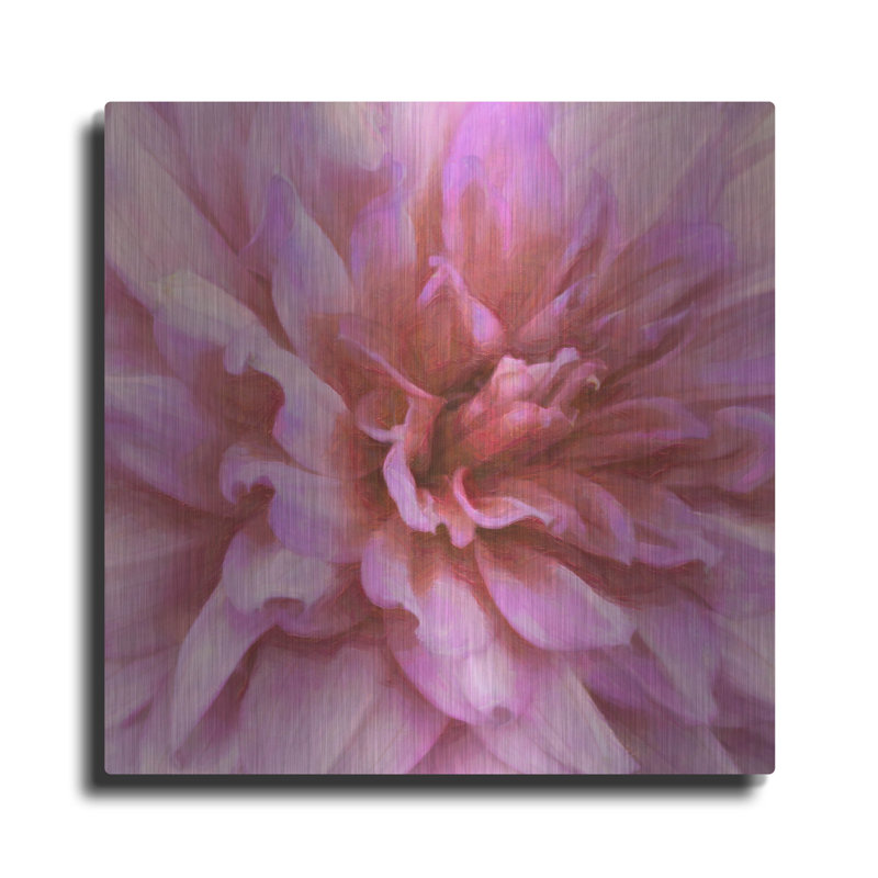  «Soft Wall Flower X» par Alonzo Saunders, art mural en métal, 12 po x 12 po, H 12 po x l 12 po