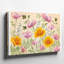 Reproduction d'art sur toile, "Composition florale" mettant en vedette des fleurs délicates roses et oranges, entrelacées avec un feuillage vert-3957985