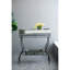 A 32X15x31" Galvanized Iron Tray Table For Deck Boxes And Patio Functionality In Style, Two Trays With Handles, 18.3 Lbs, Assembly Needed As An Accent Different Decor, Handled Trays,