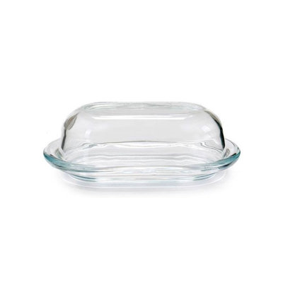 Beurrier en verre avec couvercle 7 x 3 pouces 100% sans danger pour les aliments - Va au lave-vaisselle.