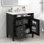 Meuble-lavabo moderne de 30 po avec lavabo supérieur, rangement spacieux et glissières silencieuses pour un design élégant et fonctionnel-375968149-375968148