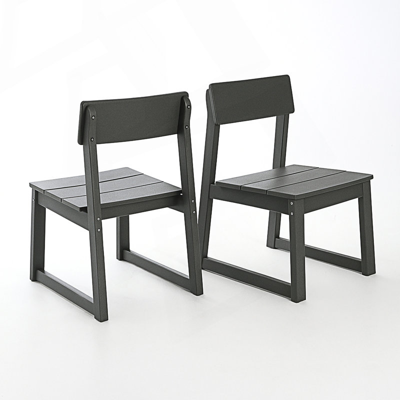 Ensemble de salle à manger 7 pièces pour l'extérieur, table de patio avec trou pour parasol et 6 chaises sans accoudoirs