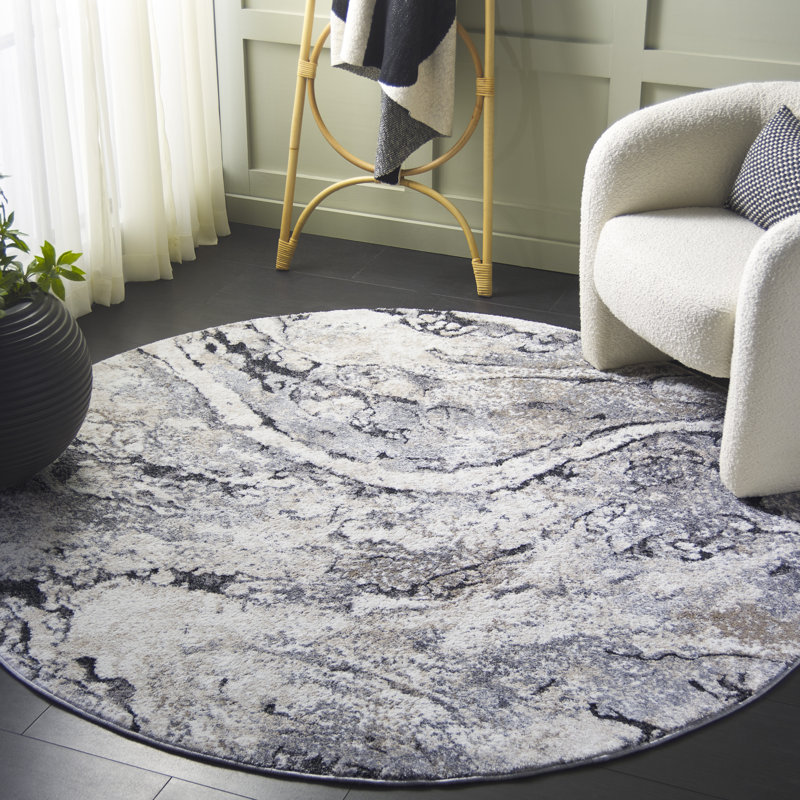 Tapis abstrait Lekesia, Rond 6 pi 7 po