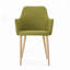 Upholstered Dining Chair with Wood Legs-751957915-751957919