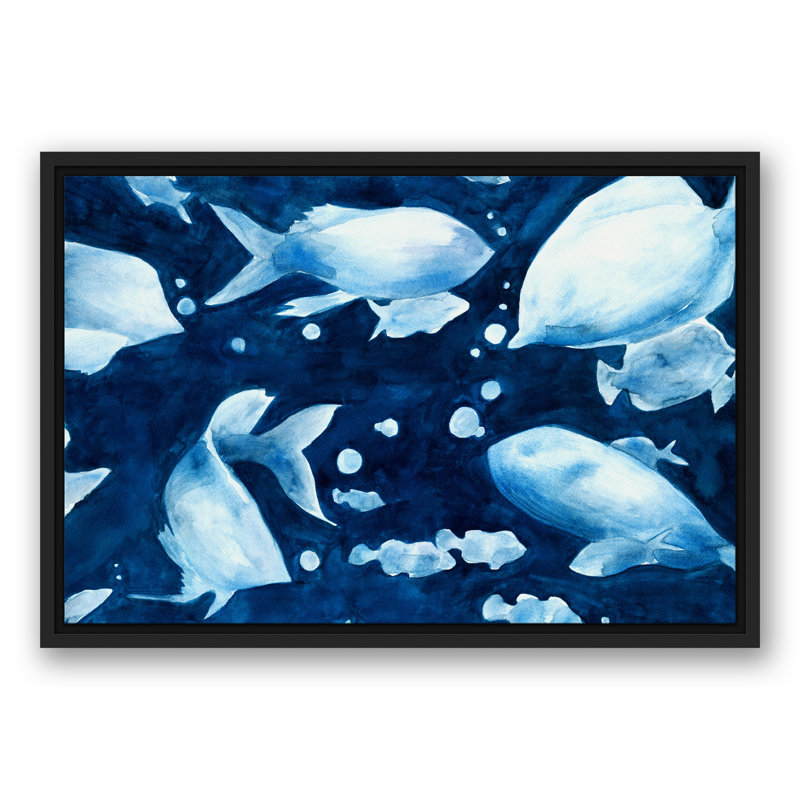 " Fish ", 16" H x 24" W, Black Framed