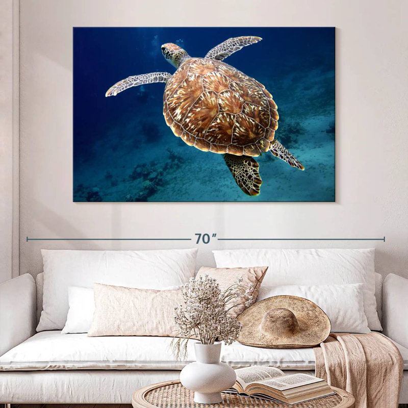 Brampt Swimming Turtle, 34" H x 51" W