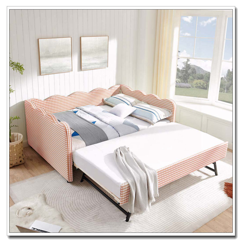 Lit de jour double, Lit gigogne simple, Rose 1