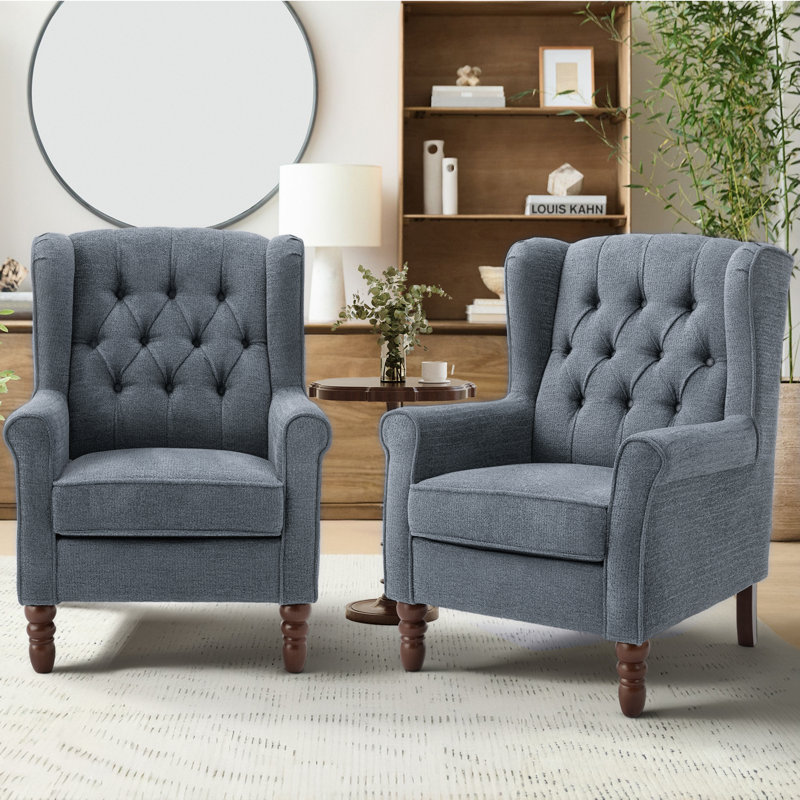 Petit fauteuil d'appoint Angiolino, Mélange de polyester gris foncé