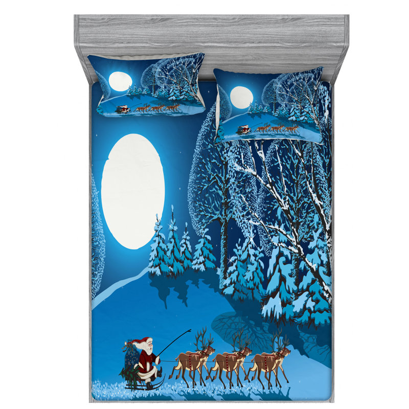 Microfiber Sheet Set, Queen Sheet Set with Fitted Sheet