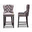 Upholstered Counter Stool with Solid Wood Frame-992288363