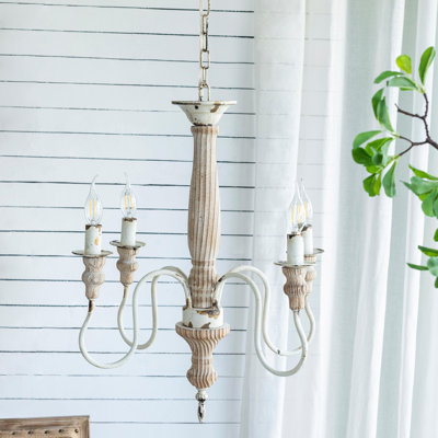Berardi 4 - Light Wood Classic / Traditional Chandelier