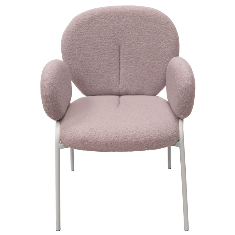 Chaise de salle à manger Amelia Modern Boucle, Simple, Gris, Blanc