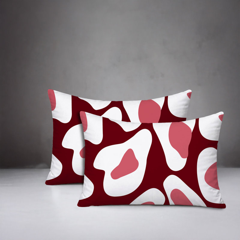 Oreiller réversible intérieur / extérieur Ziny, 25x18, Red