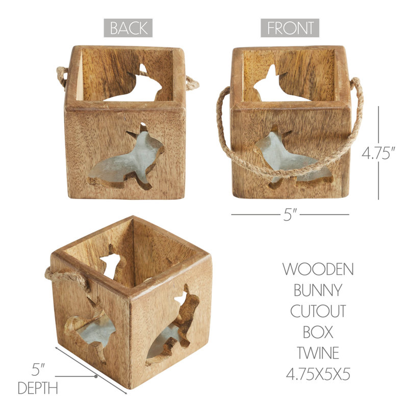 Boîte à découpes Bunny Hop, H 4,75 po x l 5 po x P 5 po
