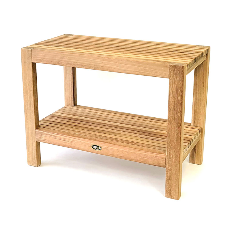 Fiji Shower Bench 36" (90 Cm) With Shelf, 17.75" H x 23.50" W x 12.25" D
