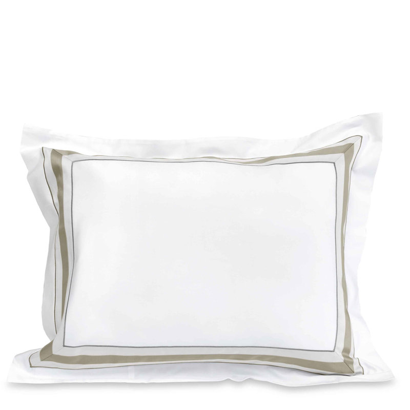 Dimora Sham, Standard, White/Khaki