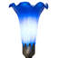 11" High Blue Tiffany Pond Lily Maidens Mini Lamp-1779648881