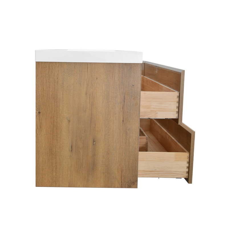 Babajide 72" Wall Mount Double Sink Bathroom Vanity With Top And Sinks