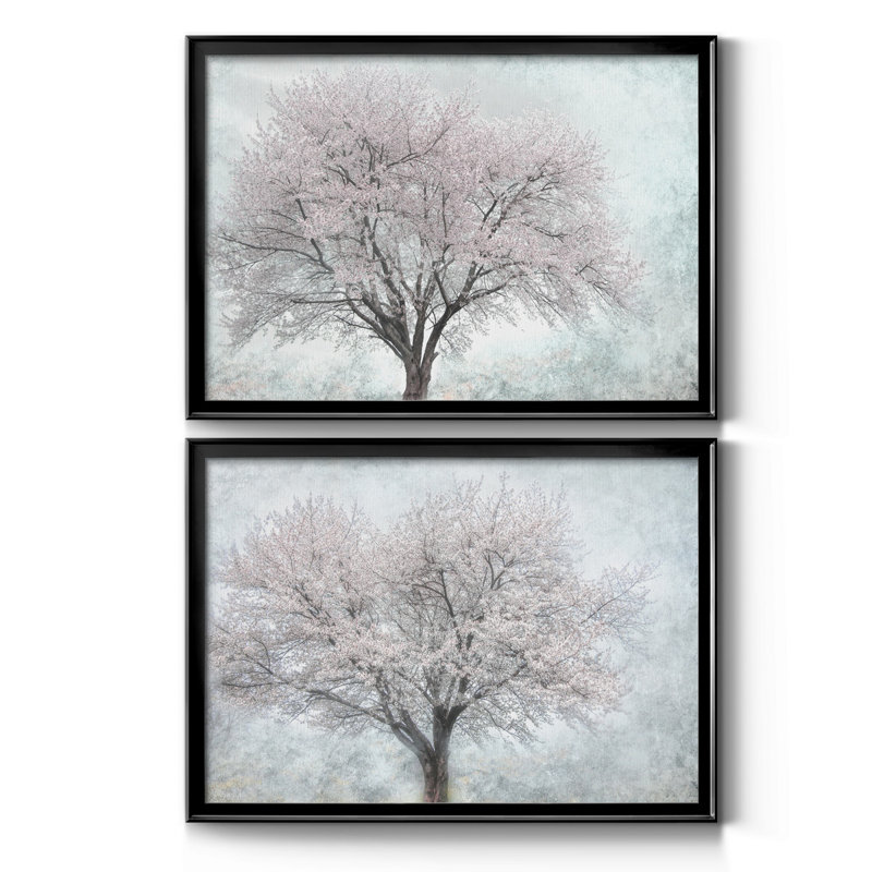 «A Feel Of Spring I», toile encadrée de qualité supérieure - prête à être accrochée, Noir, H 26,5 po x l 73 po x P 1,5 po