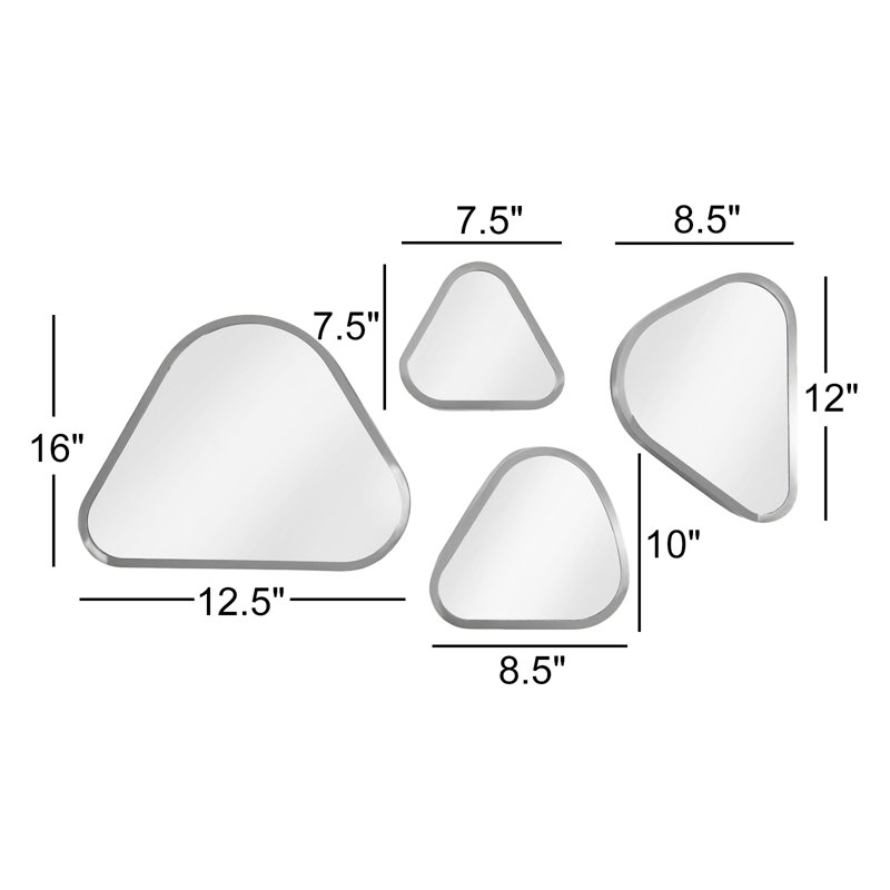 Ensemble de miroirs 4 pièces Pebble